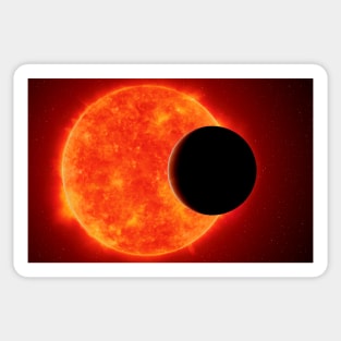 Exoplanet against red dwarf Sticker